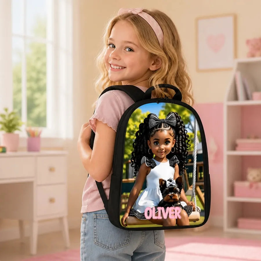 Personalized Afro Art Backpack