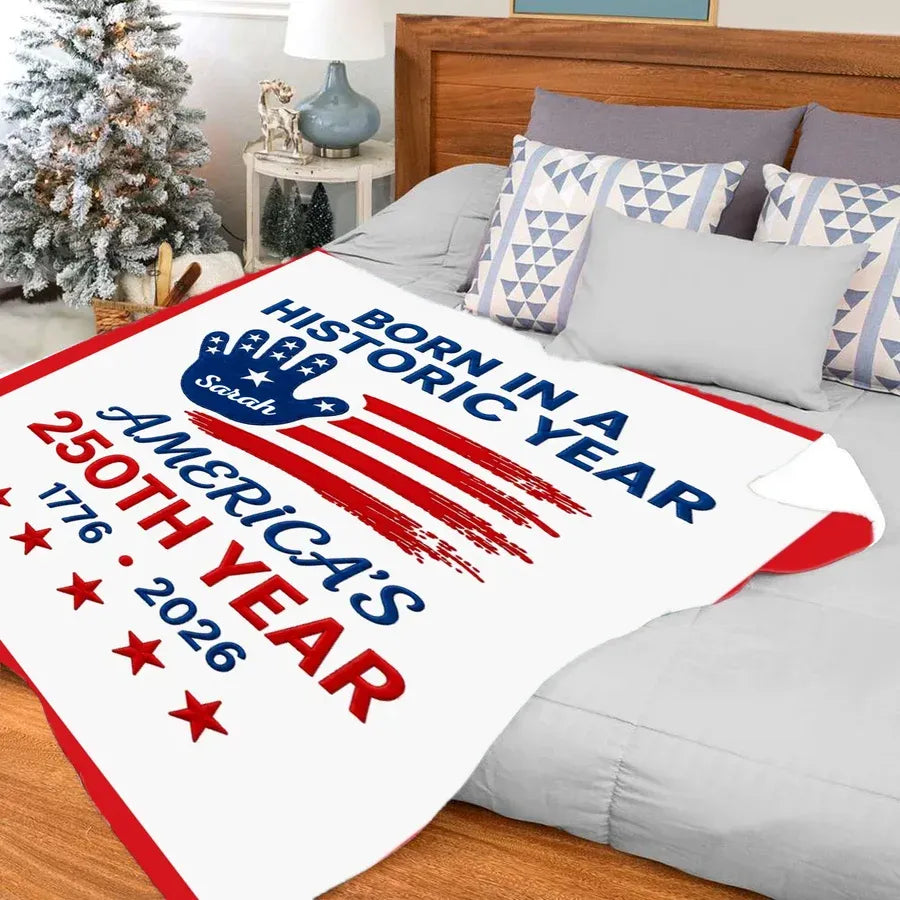 Personalized America 250 Baby Blanket