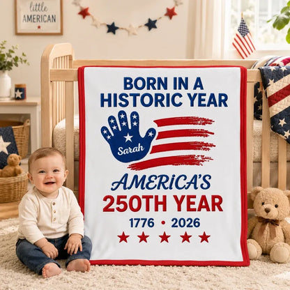 Personalized America 250 Baby Blanket
