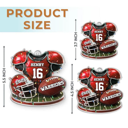 Personalized American Football Acrylic Ornament