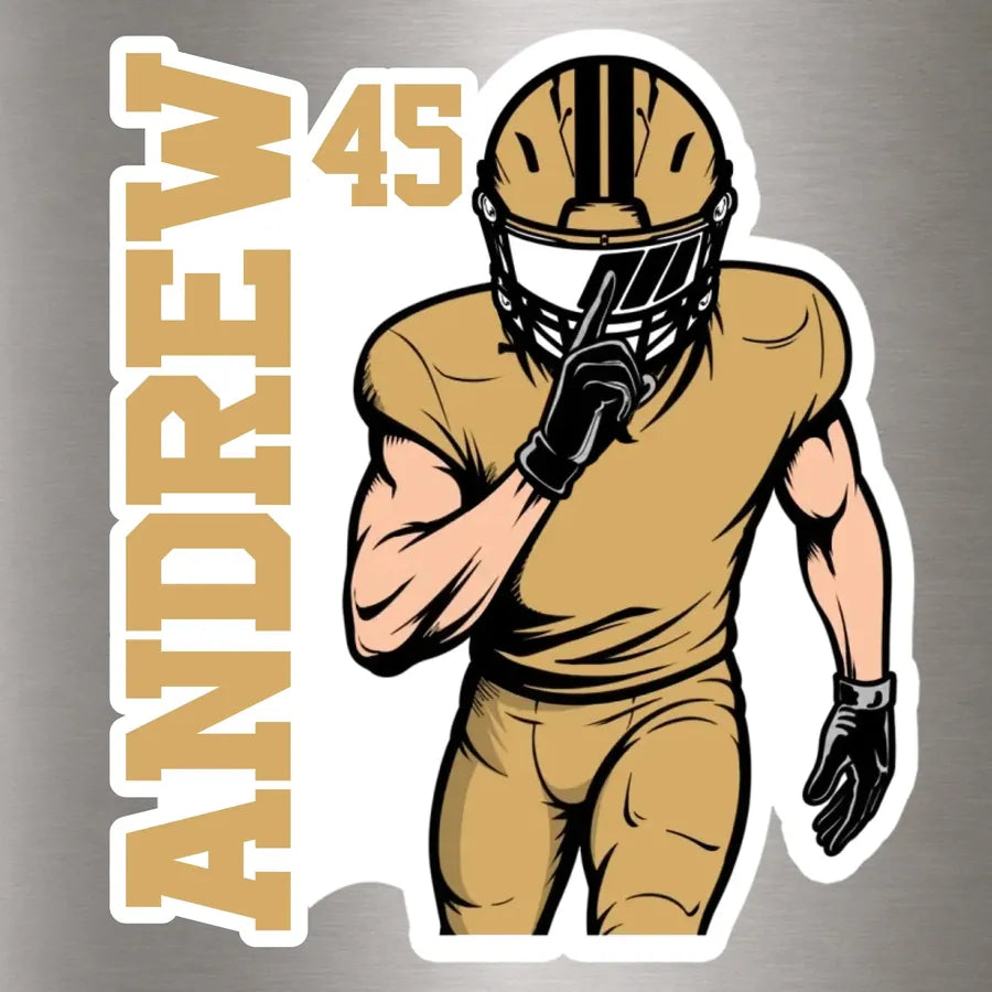 Personalized American Football Magnetic Sheet
