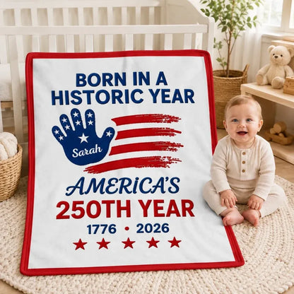 Personalized America 250 Baby Blanket