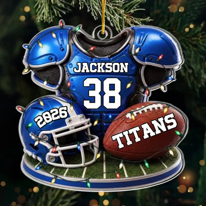 Personalized American Football Acrylic Ornament