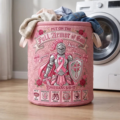 Personalized Armor of God Laundry Basket