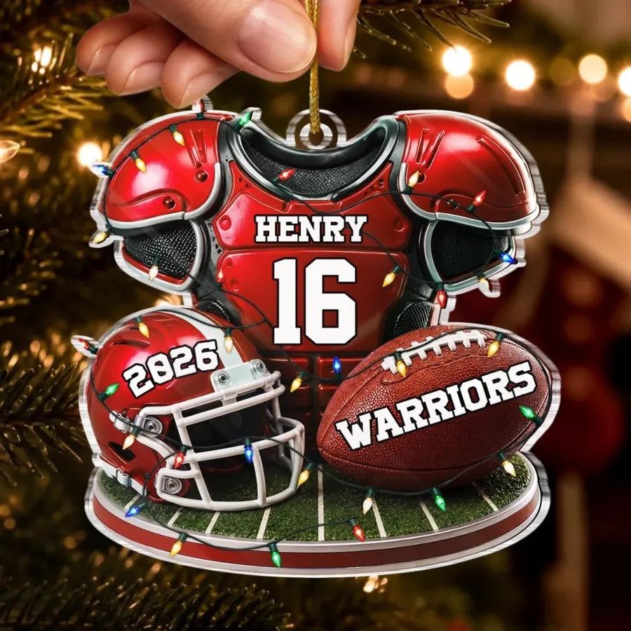 Personalized American Football Acrylic Ornament