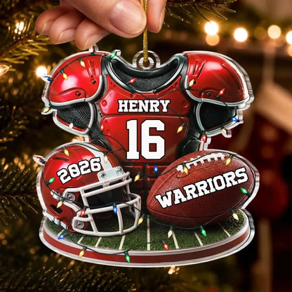 Personalized American Football Acrylic Ornament
