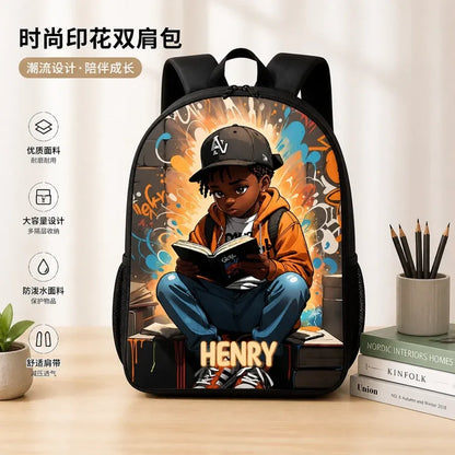 Personalized Afro Art Backpack