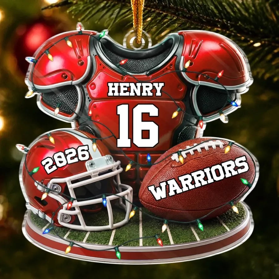 Personalized American Football Acrylic Ornament