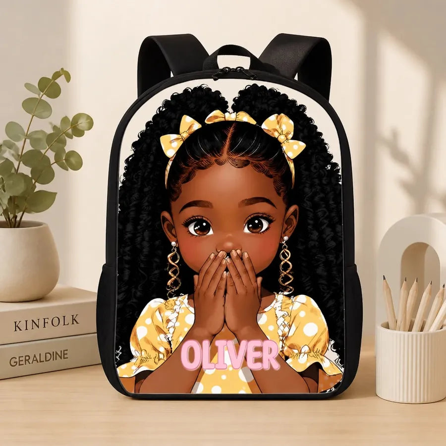 Personalized Afro Art Backpack