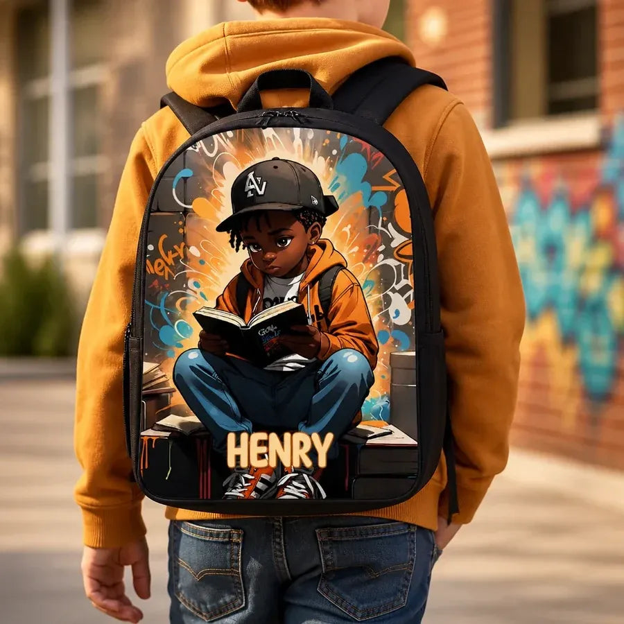 Personalized Afro Art Backpack