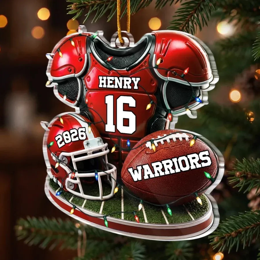 Personalized American Football Acrylic Ornament
