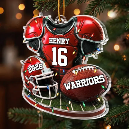 Personalized American Football Acrylic Ornament